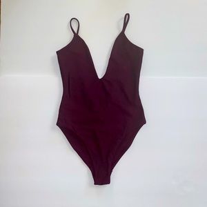 NWOT* Lurelly Jewel Tone Purple deep V One piece